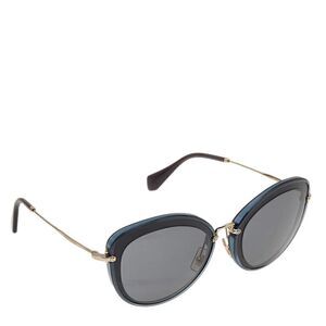 Miu Miu Two Tone/Grey Mirrored SMU 50R Cat-Eye Sunglasses